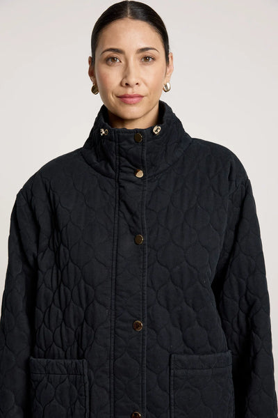 SANSI QUILTED JACKET - BLACK