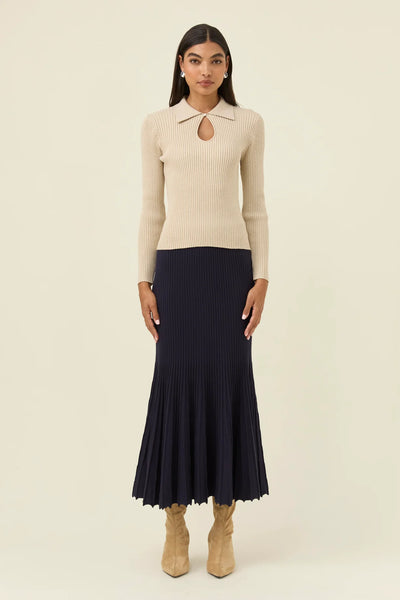 Nell Knit Top - Stone