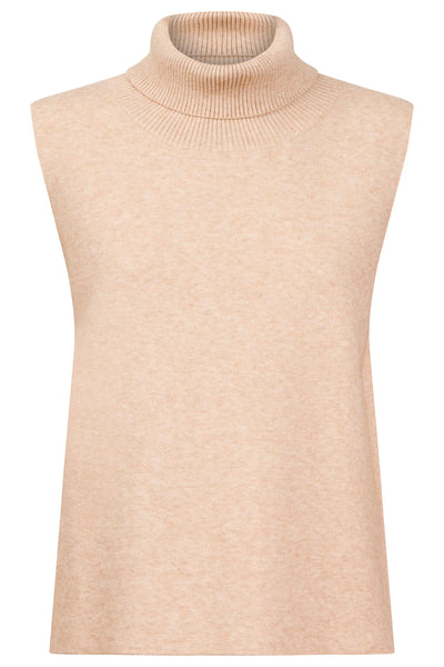 ZALA KNIT VEST - BISQUE