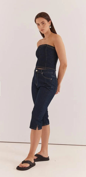 Lela Denim Pedal Pusher Jean