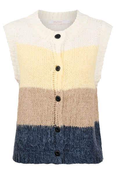 Pallas Stripe Knit Vest - Butter