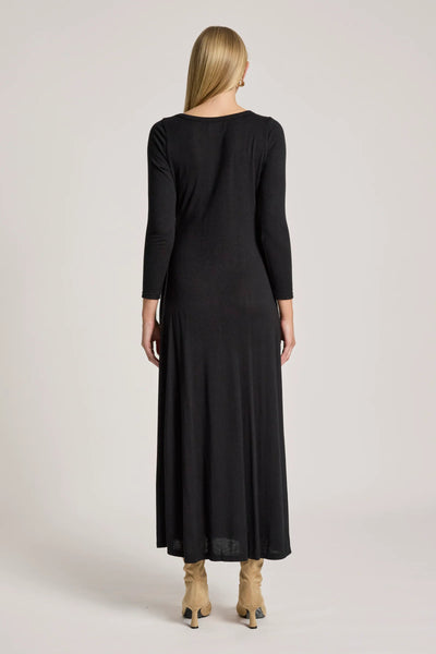 ARIA TIE MAXI DRESS -  BLACK