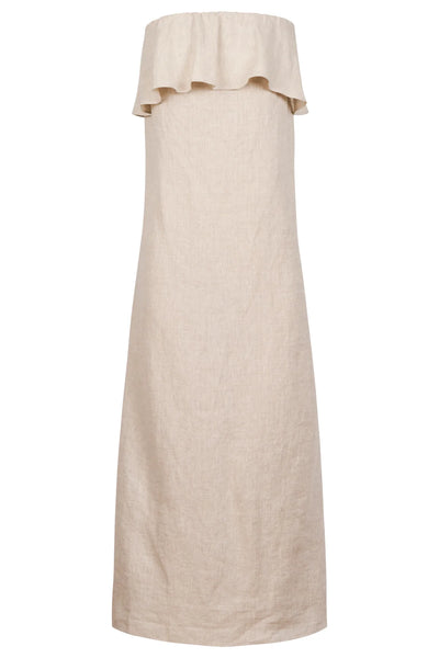 MARIS STRAPLESS DRESS - TUSK