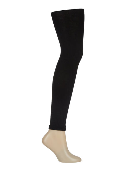 COLUMBINE MERINO FOOTLESS TIGHT, BLACK