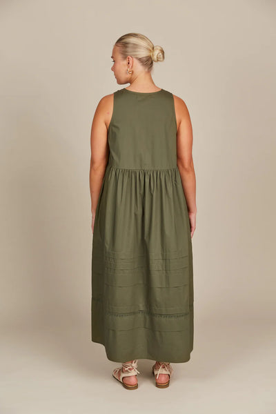 REMI TANK MAXI- OLIVE