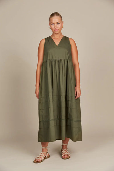 REMI TANK MAXI- OLIVE