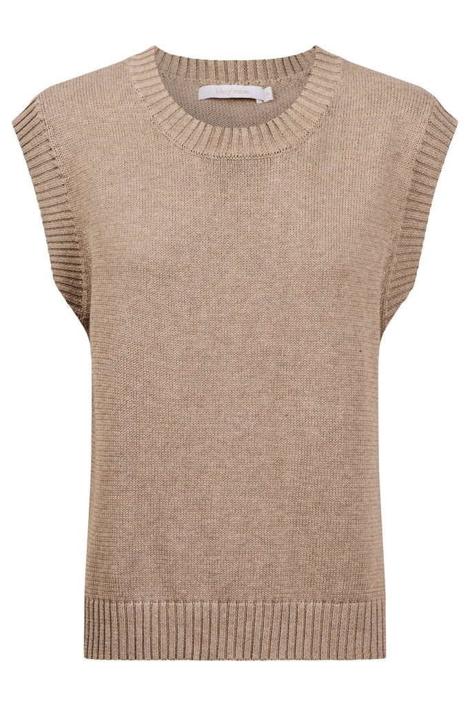Darby Knit Vest - Stone