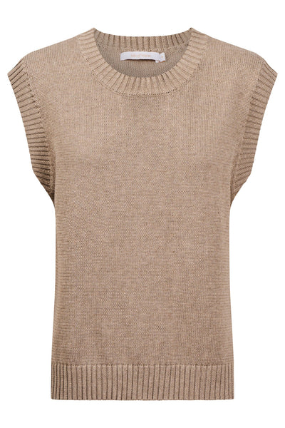 Darby Knit Vest - Stone