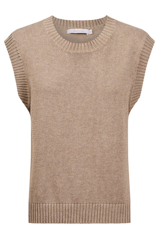 Darby Knit Vest - Stone