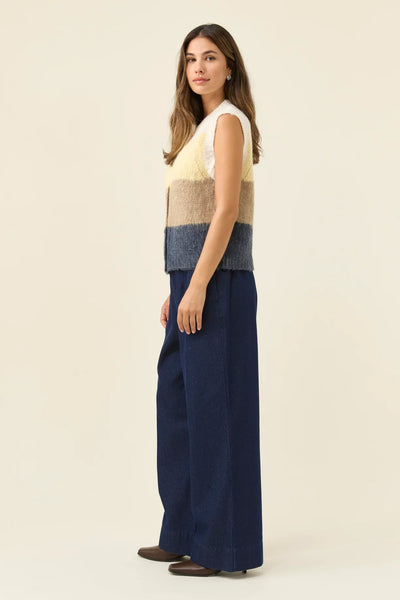 Pallas Stripe Knit Vest - Butter