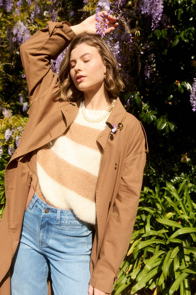 PALLAS STRIPE JUMPER- TOFFEE