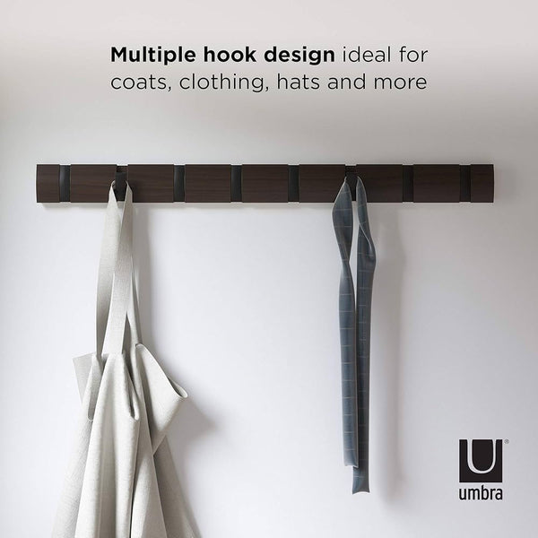 FLIP 8 WALL HOOK- WALNUT
