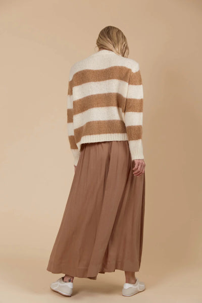 PALLAS STRIPE JUMPER- TOFFEE