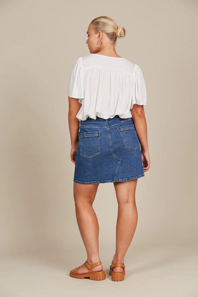 MARGOT DENIM SKIRT- DENIM