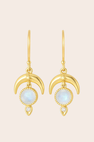 MOONSTONE DARE TO DREAM EARRINGS- GOLD