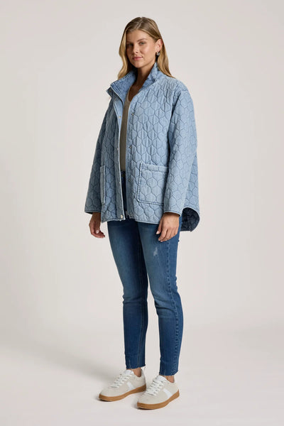 SANSI QUILTED JACKET - DENIM