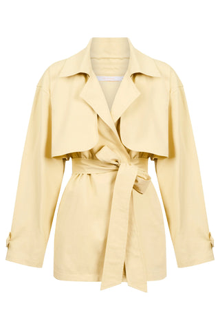 Farida Cropped Trench - Butter