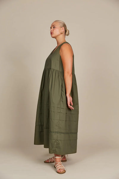 REMI TANK MAXI- OLIVE