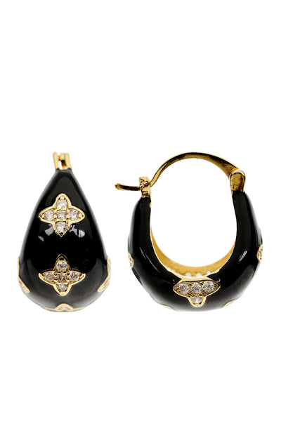 AMIRA GEM EARRING - BLACK