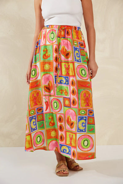 PORTOFINO MAXI SKIRT- SPRITZ