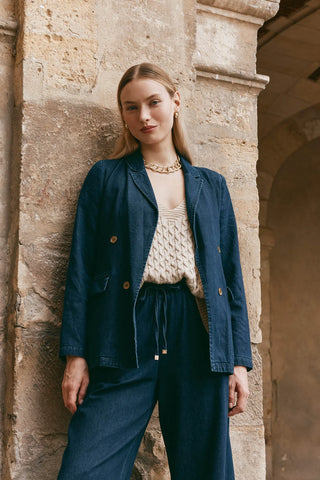 PEPI DENIM BLAZER - OXFORD