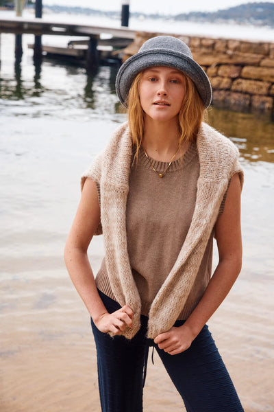Darby Knit Vest - Stone