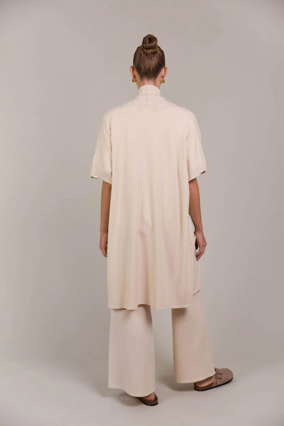 PALMER VEST CARDIGAN - ECRU