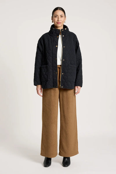 SANSI QUILTED JACKET - BLACK