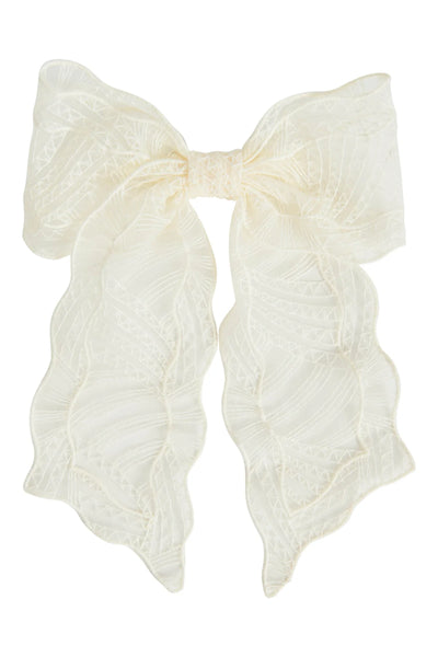 THE ERIS BOW CLIP- IVORY LACE