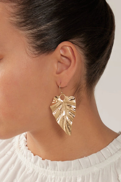 MIZU LEAF EARRING - GOLD