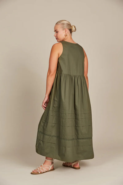 REMI TANK MAXI- OLIVE