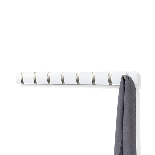 FLIP 8 WALL HOOK- WHITE