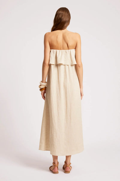 MARIS STRAPLESS DRESS - TUSK