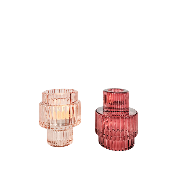 Glass Candle Holders