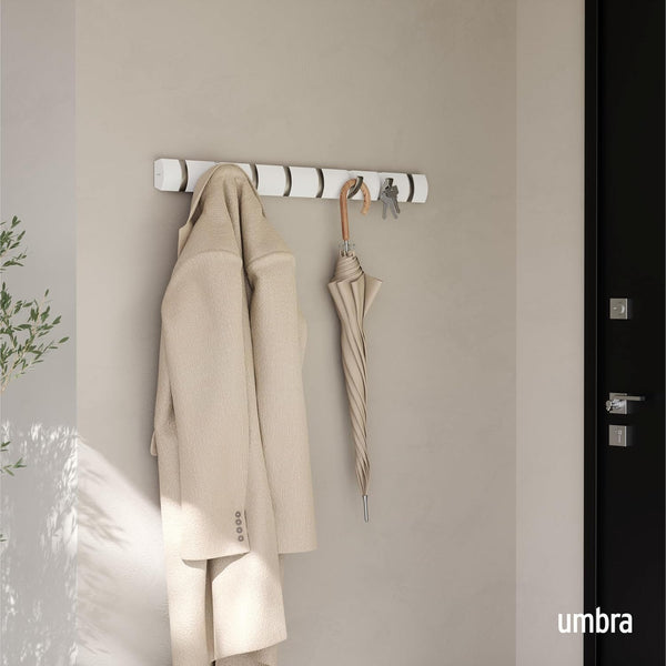 FLIP 8 WALL HOOK- WHITE