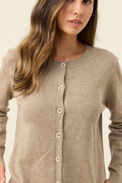 DARBY CARDIGAN- STONE