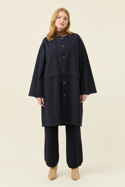 Farida Convertible Coat - NAVY