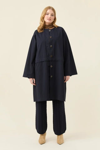 Farida Convertible Coat - NAVY