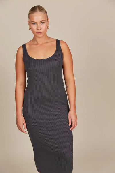 ADELE TANK DRESS- GRAPHITE