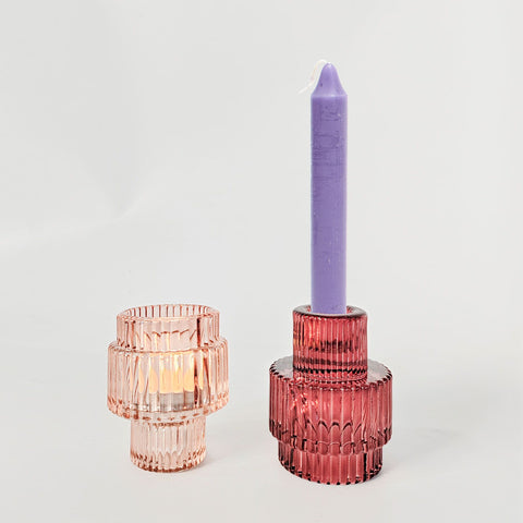 Glass Candle Holders