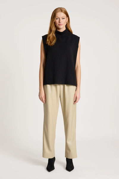 ZALA KNIT VEST - BLACK