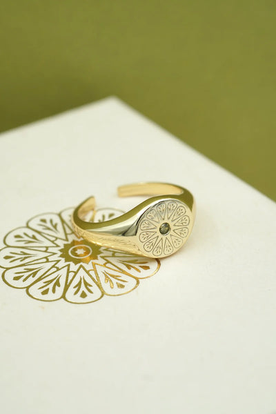 Gold Birthstone Ring - August/Peridot