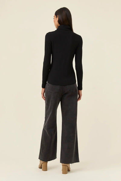 Naria Roll Neck Top - Onyx
