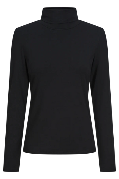 Naria Roll Neck Top - Onyx