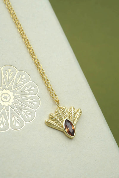 Fantail Messenger Necklace - Gold