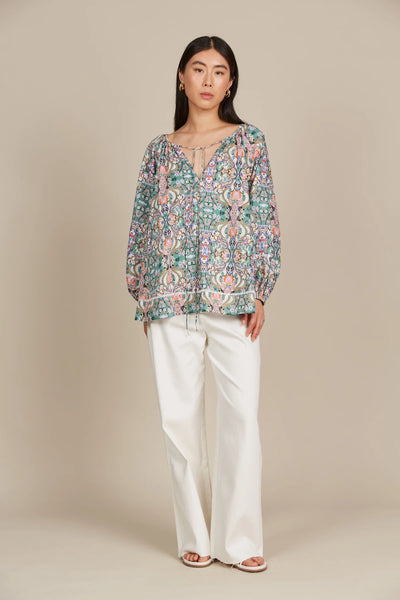 REMI BLOUSE- LOTUS FLEURON