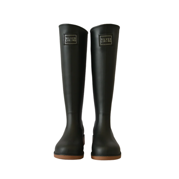 CLASSIC BLACK AND TOFFEE GUMBOOT