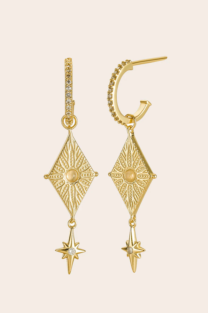 NORTH STAR EARRINGS- GOLD