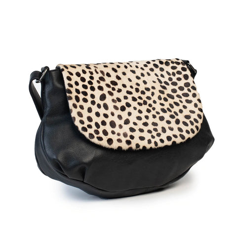 GRACE BAG- THUMBPRINT BLACK