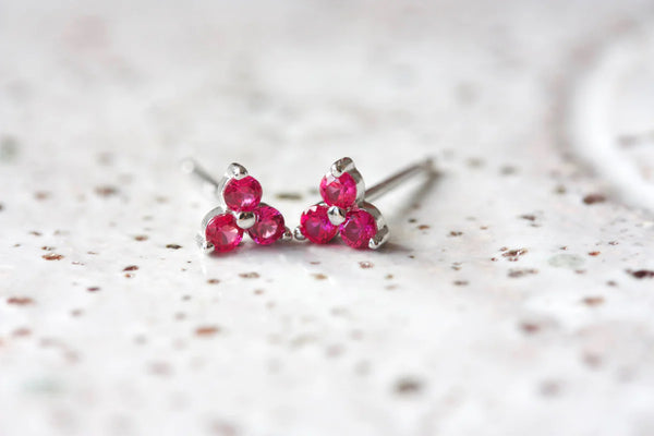 BIRTHSTONE STUDS- July/Ruby